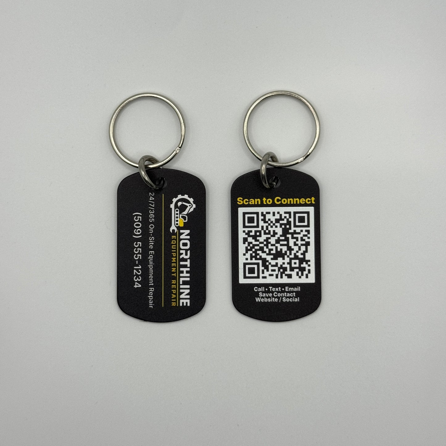 Custom Scan to Connect QR Business Tag Kit – 10 Metal Tags